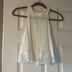 Abercrombie white lace tank.